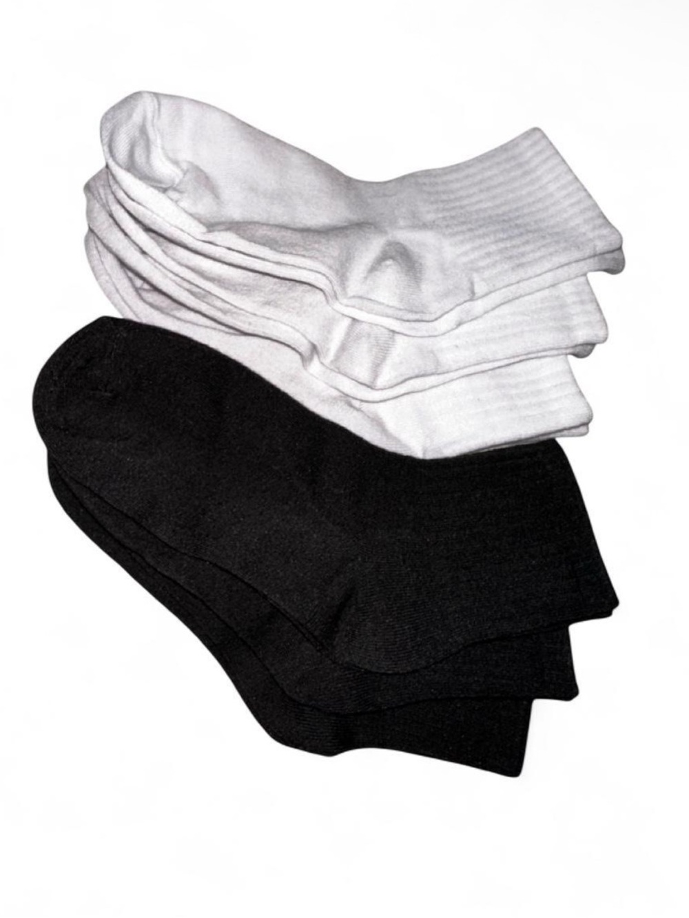 Women’s Black and White Crew Socks